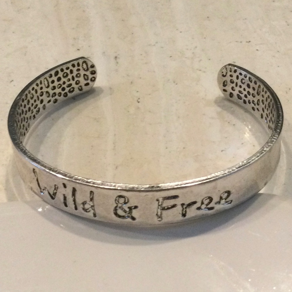 Vintage Wild & Free Cuff Bracelet Men’s Silver Cuff